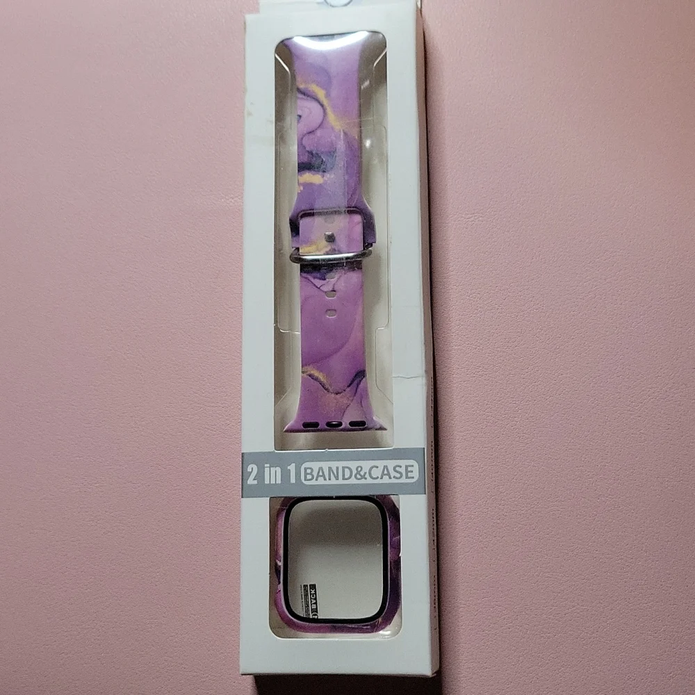 2in1 Band Compatible with Apple Watch Band 41mm Soft Strap series7